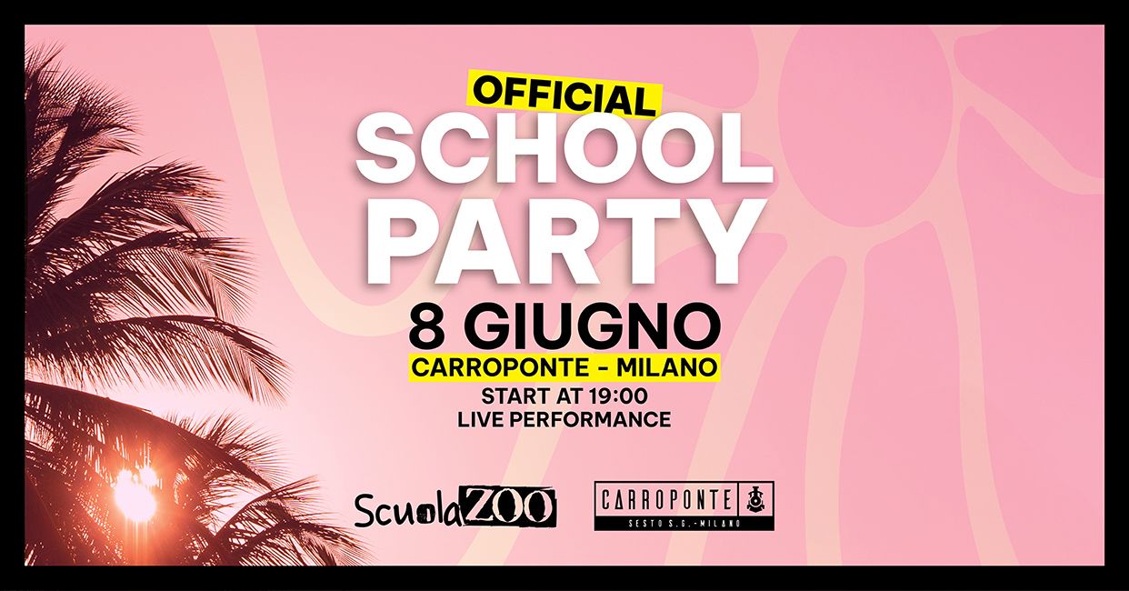 School Party Scuola Zoo 8 giugno 2023 Carroponte Sesto San Giovanni Milano